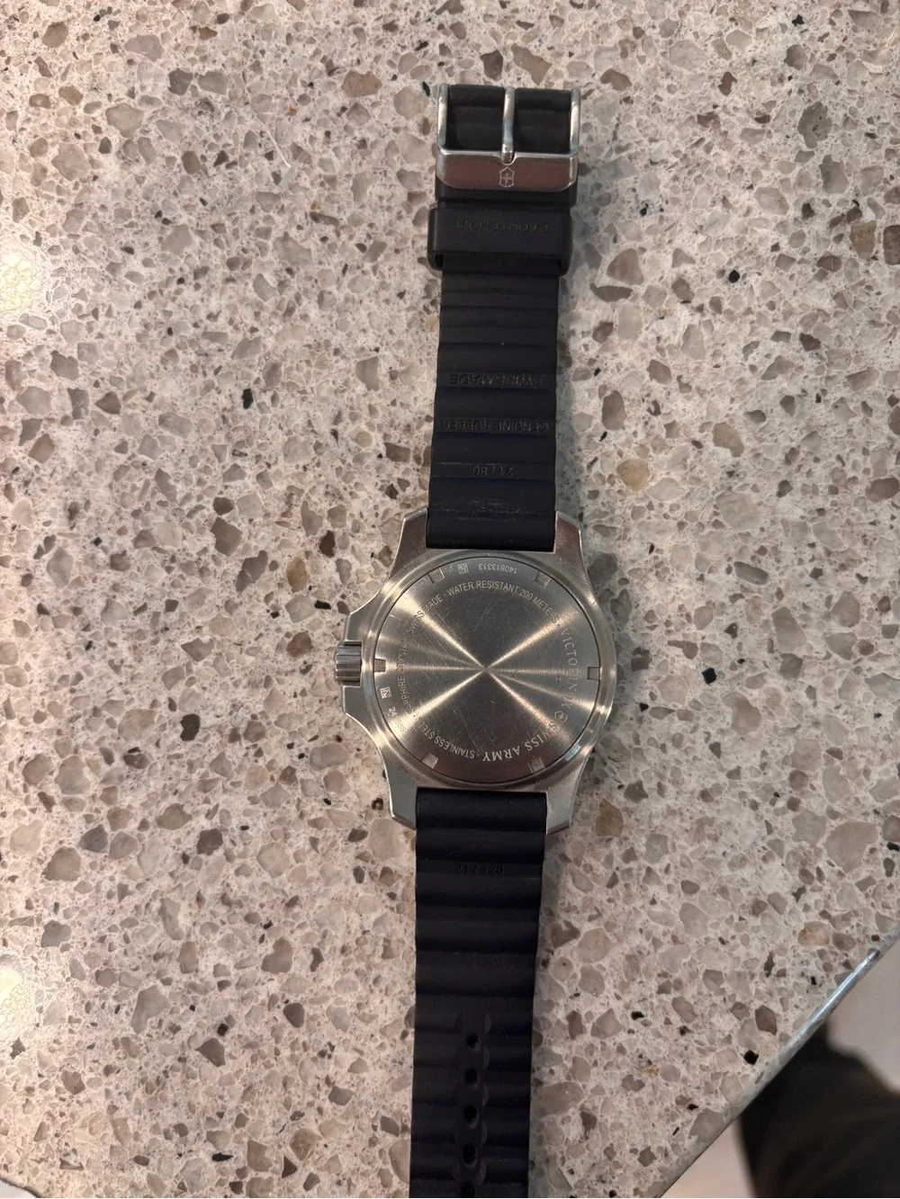 Victorinox I.N.O.X. Watch with Blue Dial and Rubber Strap